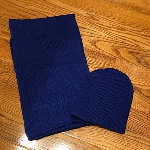 NEW Royal Blue Beanie + Scarf Set (UNISEX)